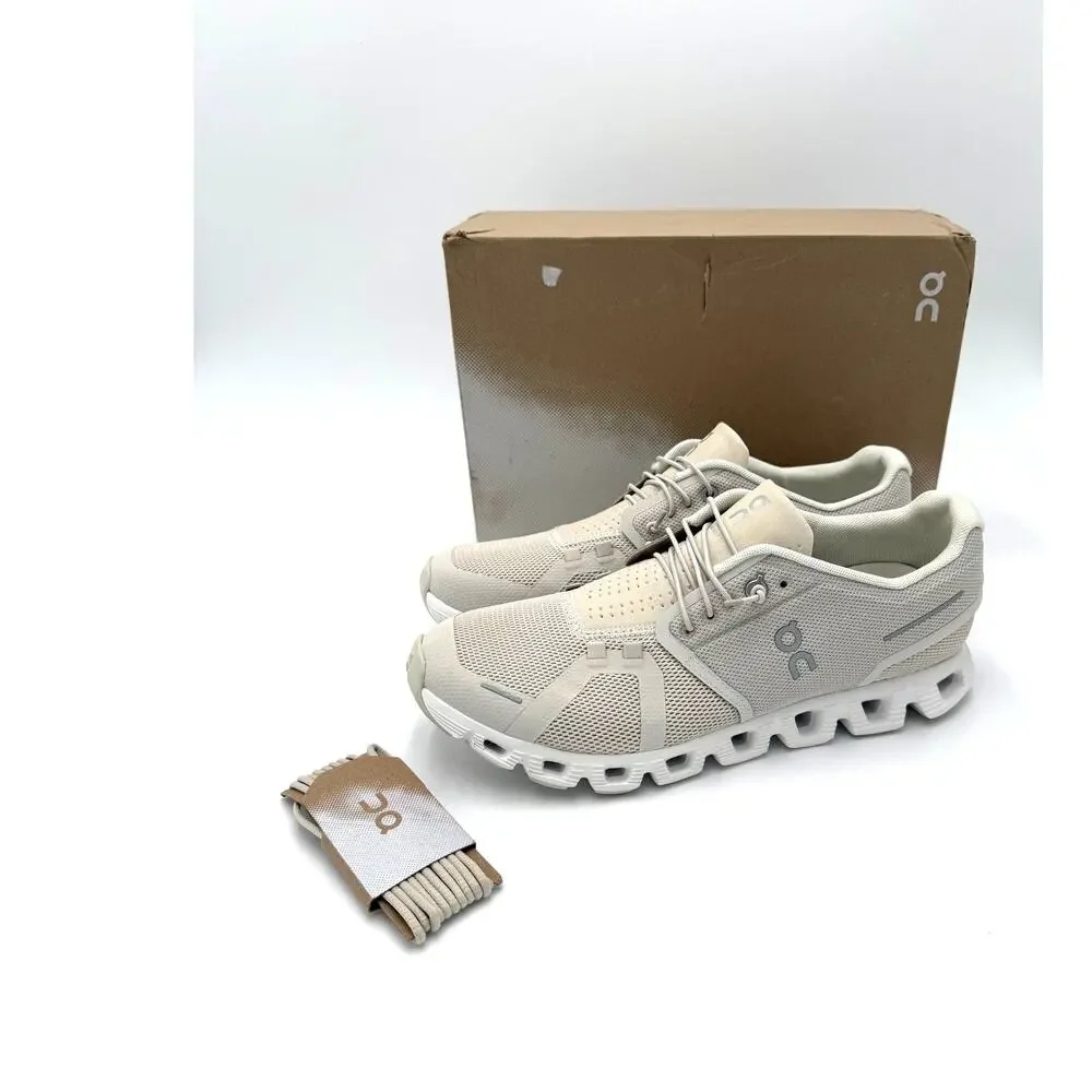 On Women's Cloud 5 Running Shoes - Pearl/White - Women's 10